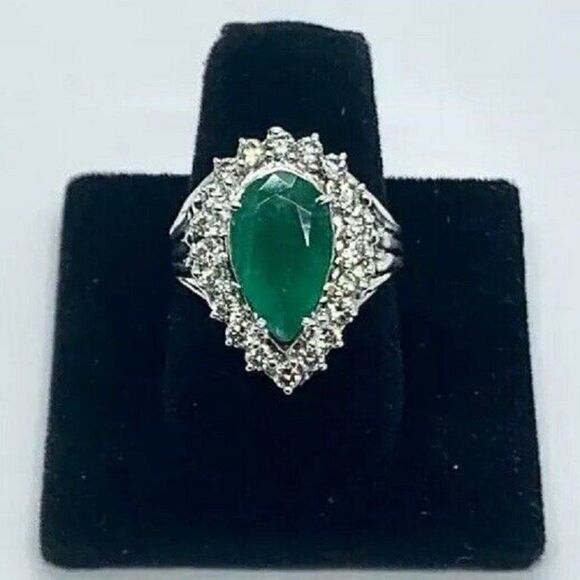 Diamond Emerald Ring 7.50 TCW 18 KT GIA Certified $8,950 915169 - Picture 8 of 10